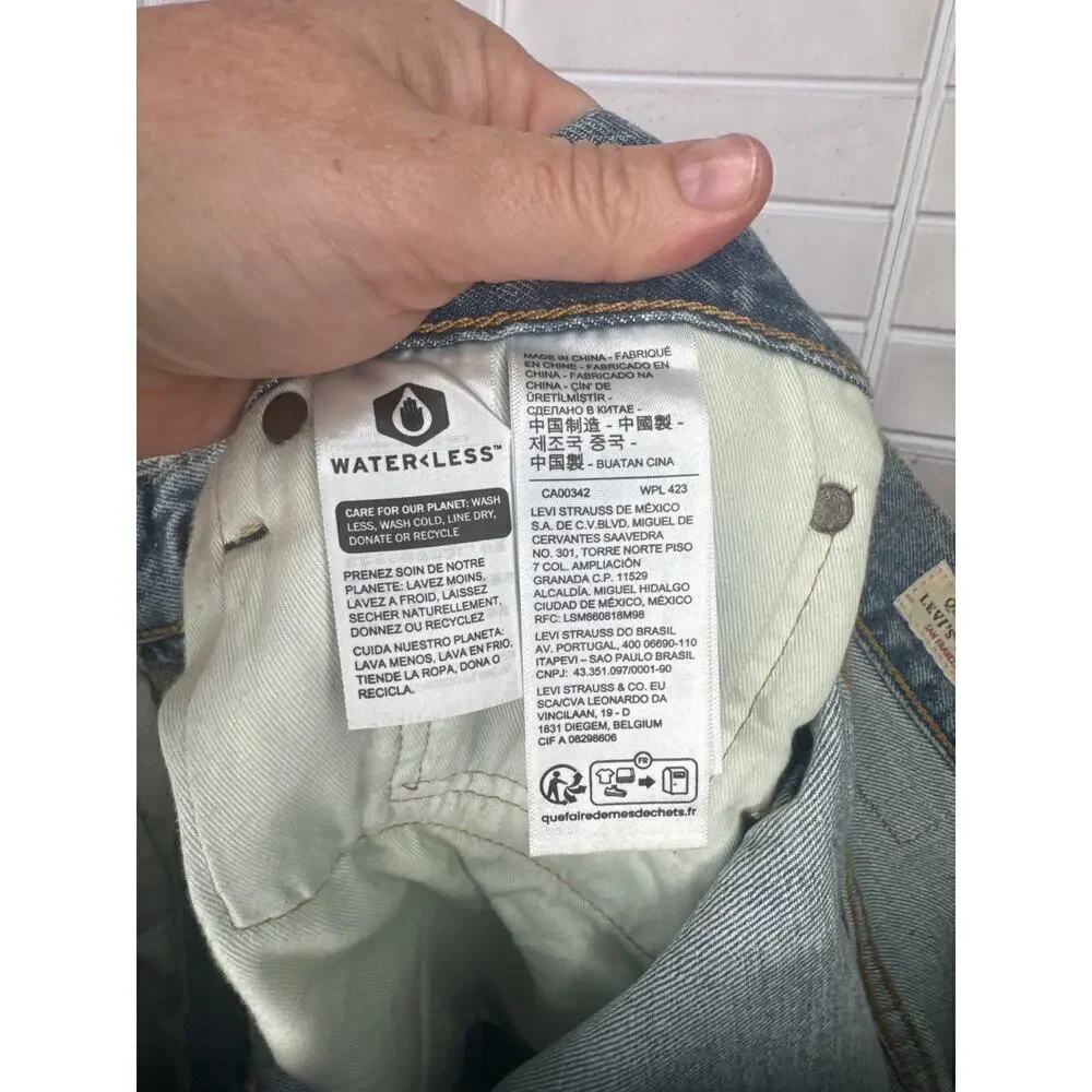 Levi's 501 Jeans, Men's, 32x32 Rare Happy To Be Here Destructed Hemp Selvedge